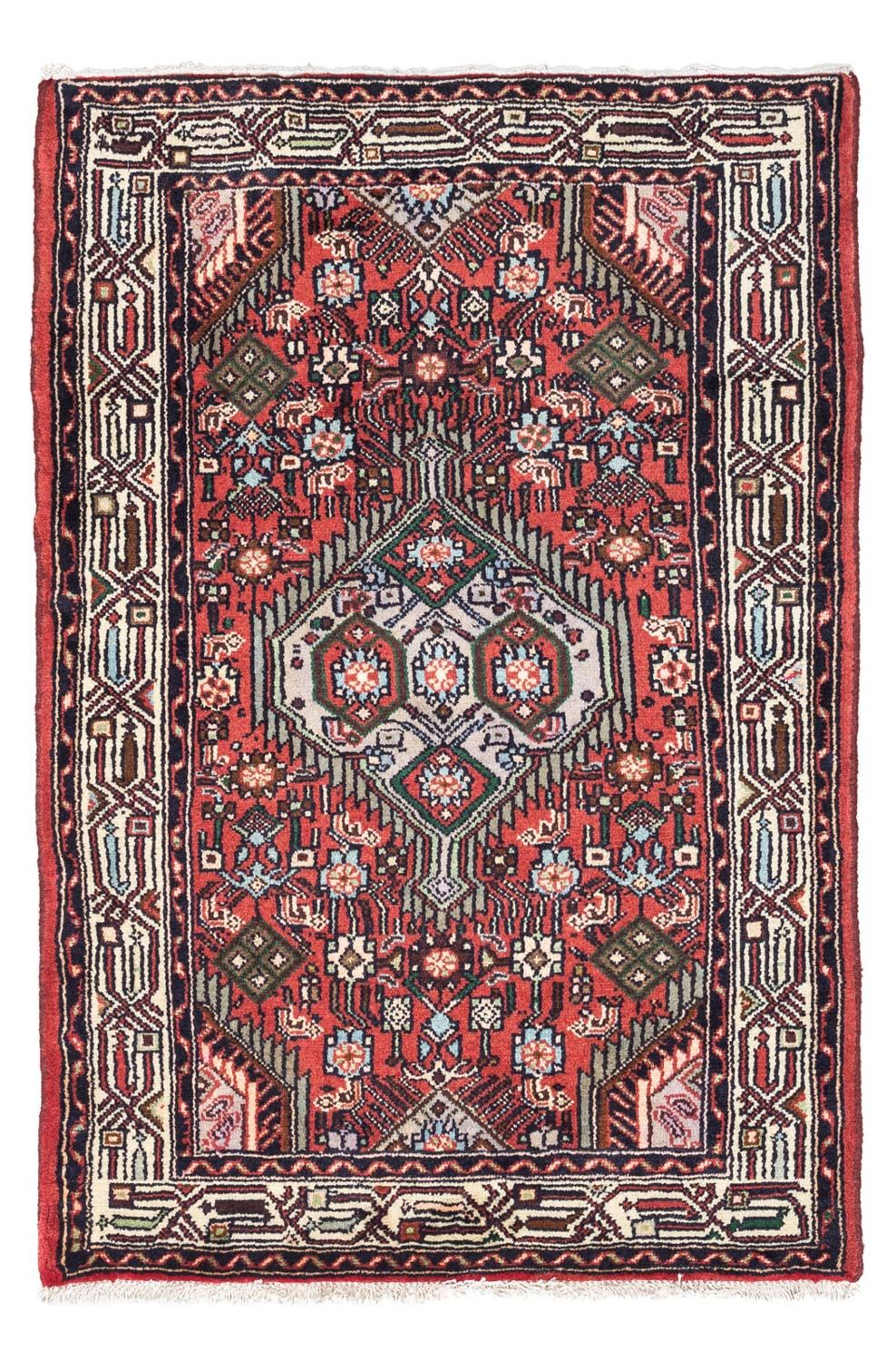 Persisk tæppe - Nomadisk - 125 x 80 cm - lysrød