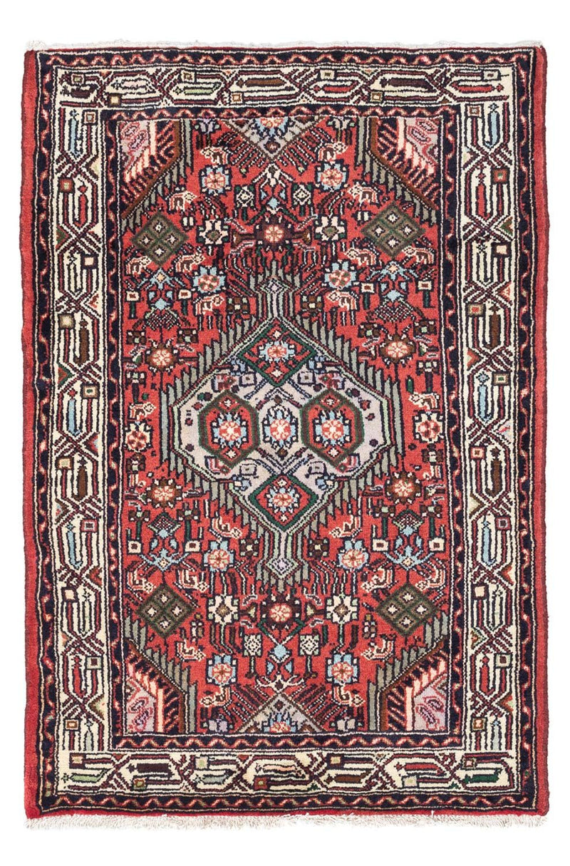 Persisk tæppe - Nomadisk - 125 x 80 cm - lysrød