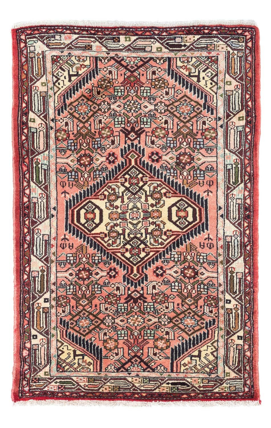 Persisk tæppe - Nomadisk - 125 x 80 cm - lysrød