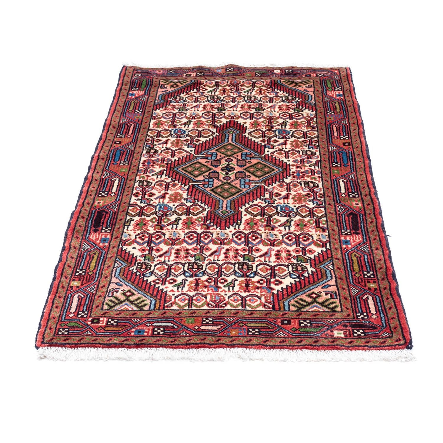 Persisk tæppe - Nomadisk - 125 x 80 cm - beige