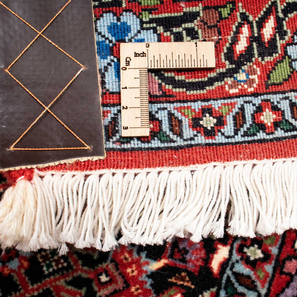 Persisk tæppe - Bijar - 251 x 203 cm - mørkerød