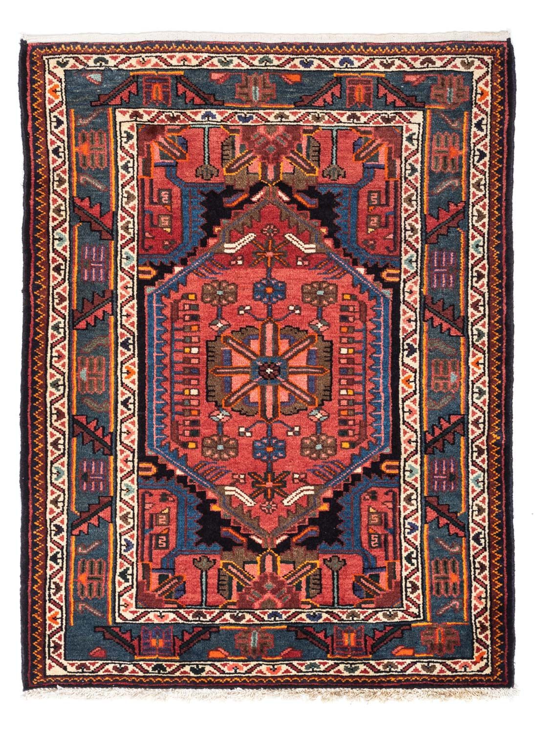 Persisk tæppe - Nomadisk - 118 x 83 cm - lysrød