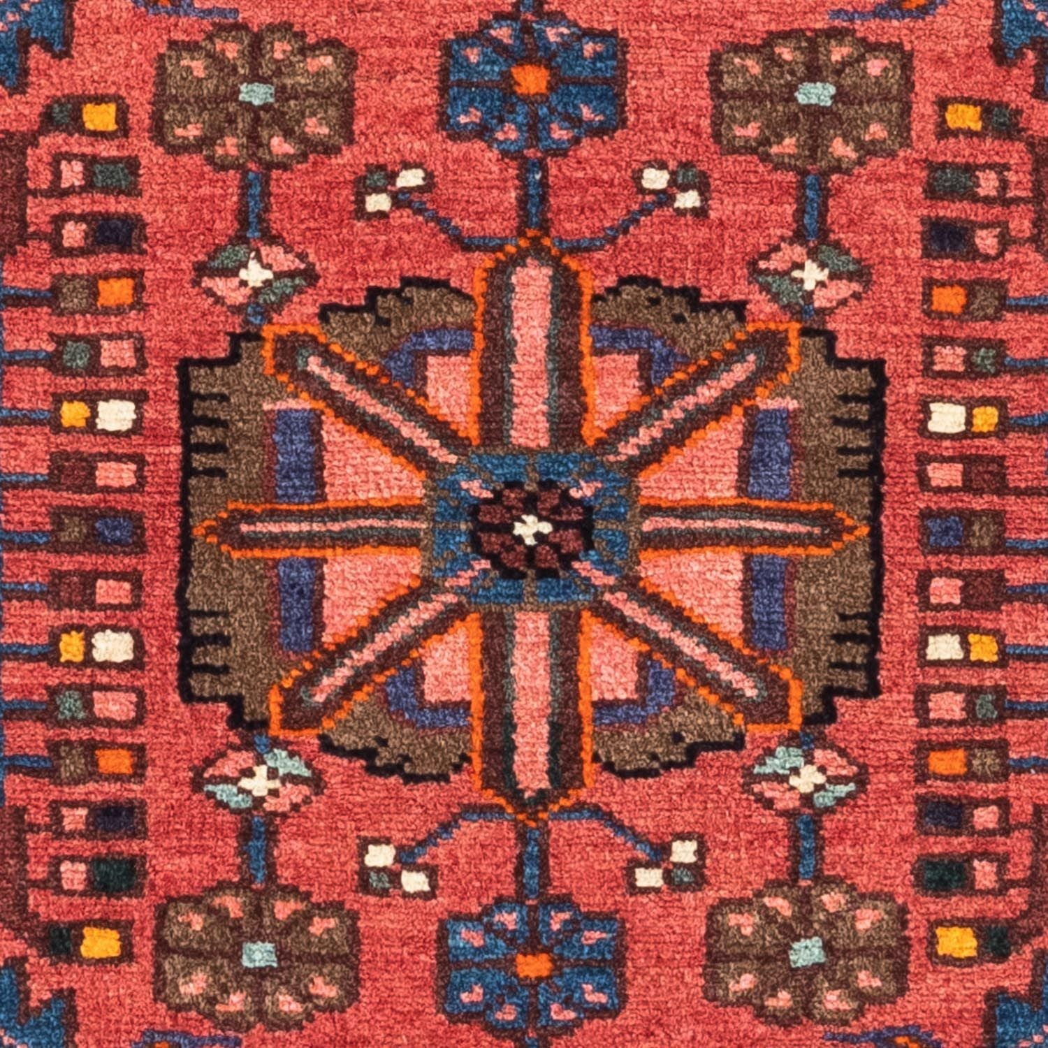 Persisk tæppe - Nomadisk - 118 x 83 cm - lysrød