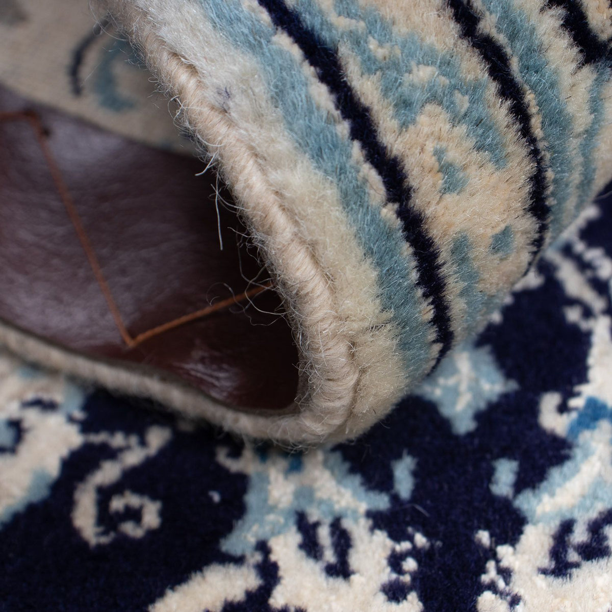 Persisk tæppe - Nain - Royal - 90 x 60 cm - mørkeblå