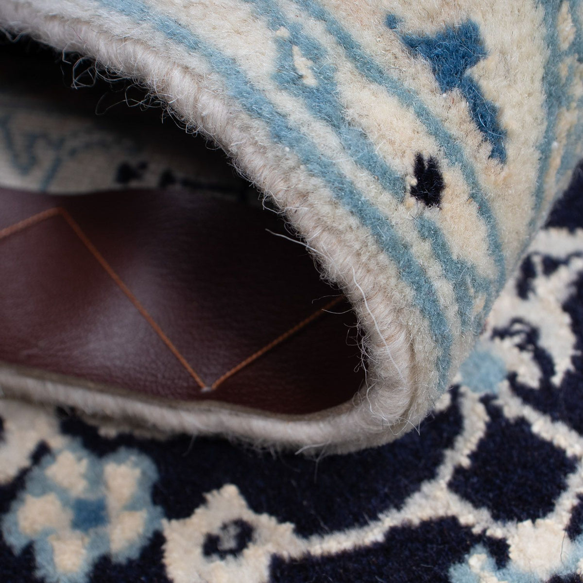 Persisk tæppe - Nain - Royal - 90 x 60 cm - mørkeblå