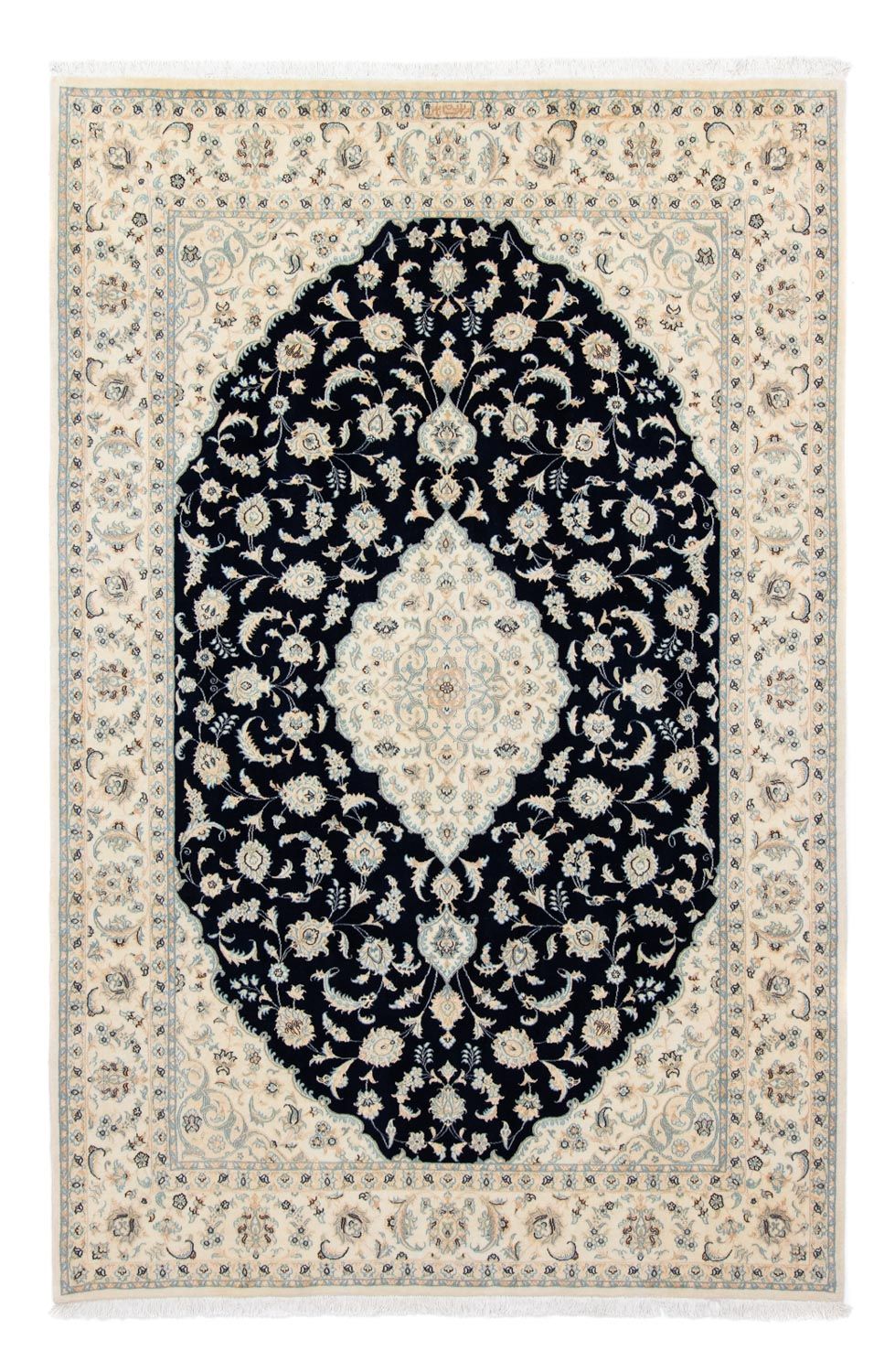 Persisk tæppe - Nain - Royal - 300 x 204 cm - sort