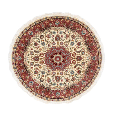 Persisk tæppe - Tabriz - Royal rundt  - 145 x 145 cm - beige