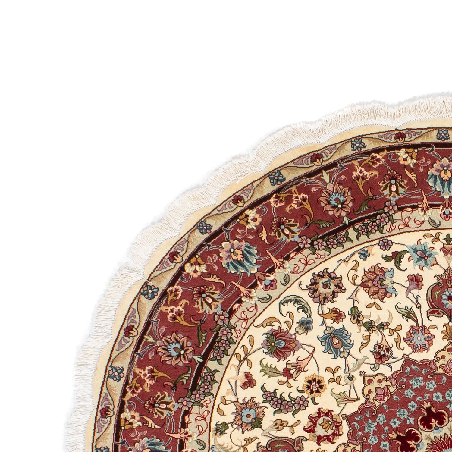 Persisk tæppe - Tabriz - Royal rundt  - 145 x 145 cm - beige