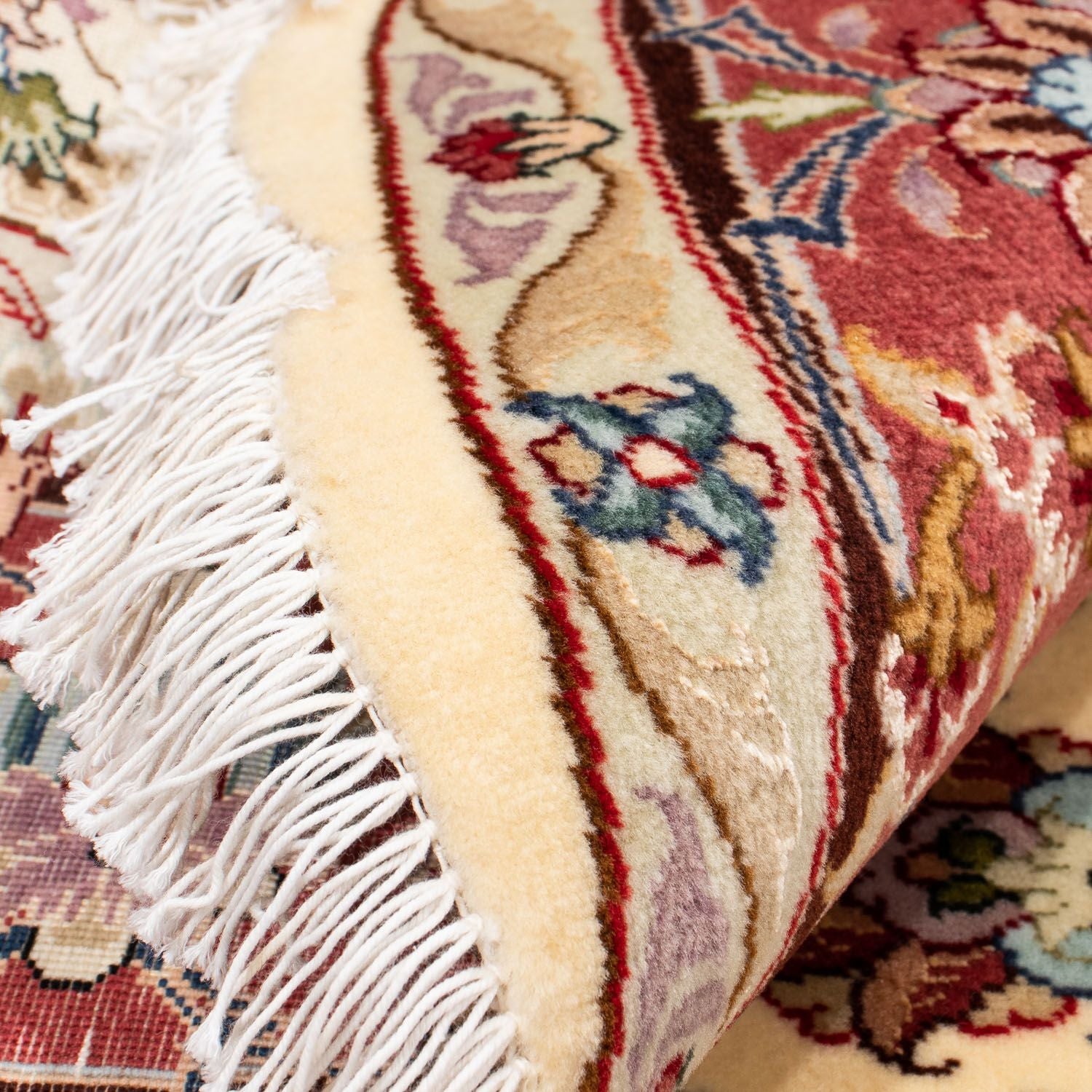 Persisk tæppe - Tabriz - Royal rundt  - 145 x 145 cm - beige