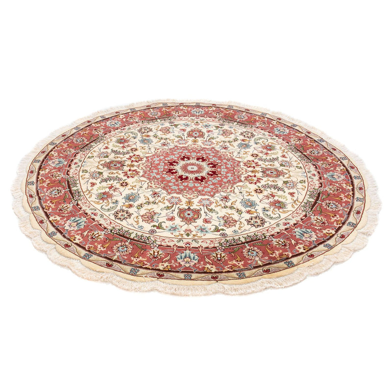 Persisk tæppe - Tabriz - Royal rundt  - 145 x 145 cm - beige