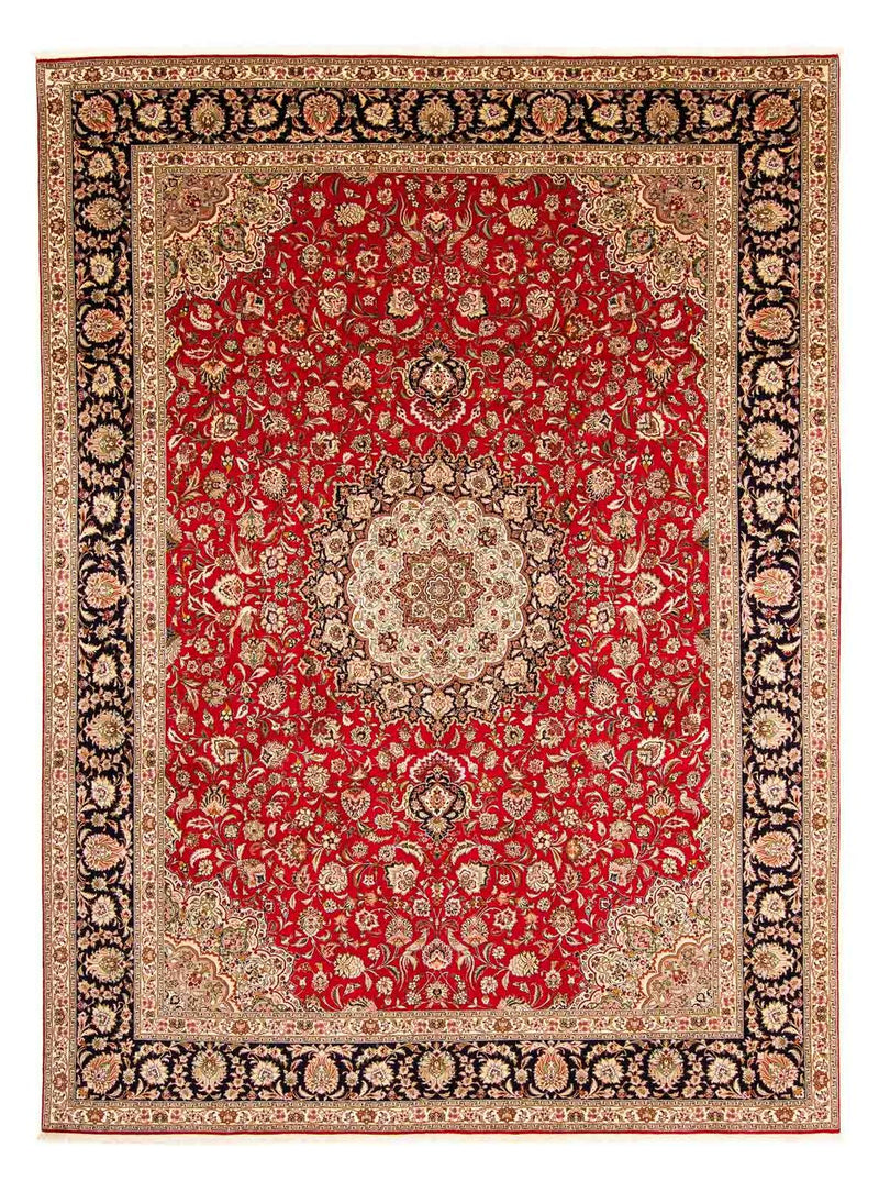 Persisk tæppe - Tabriz - Royal - 400 x 300 cm - mørkerød