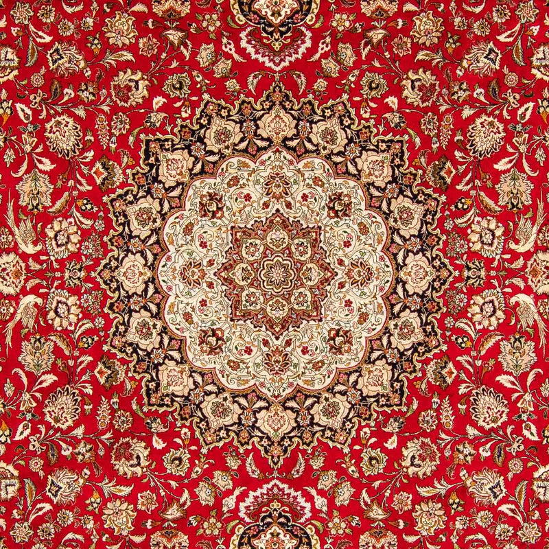 Persisk tæppe - Tabriz - Royal - 400 x 300 cm - mørkerød