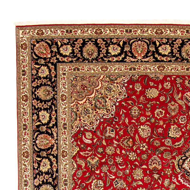 Persisk tæppe - Tabriz - Royal - 400 x 300 cm - mørkerød