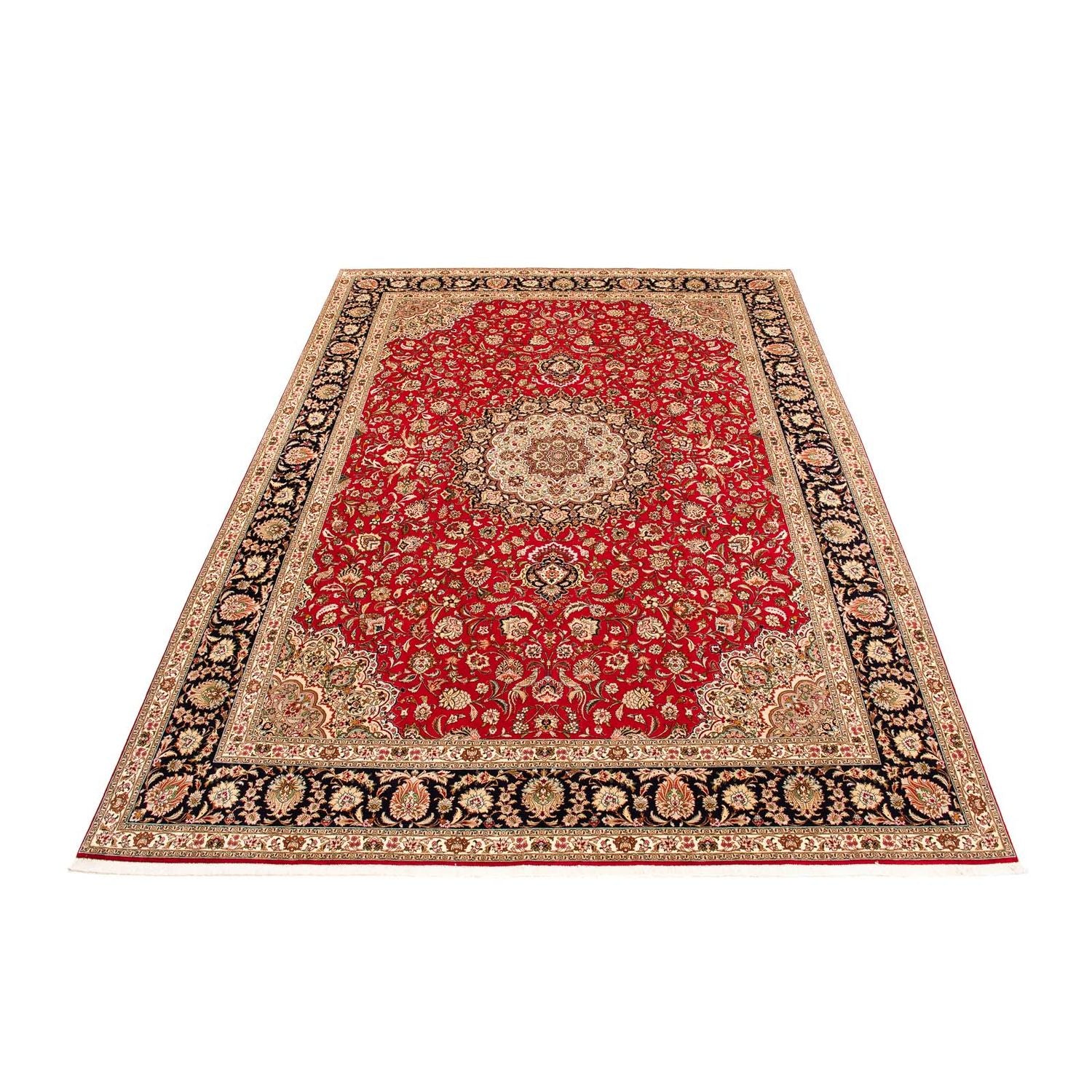 Persisk tæppe - Tabriz - Royal - 400 x 300 cm - mørkerød