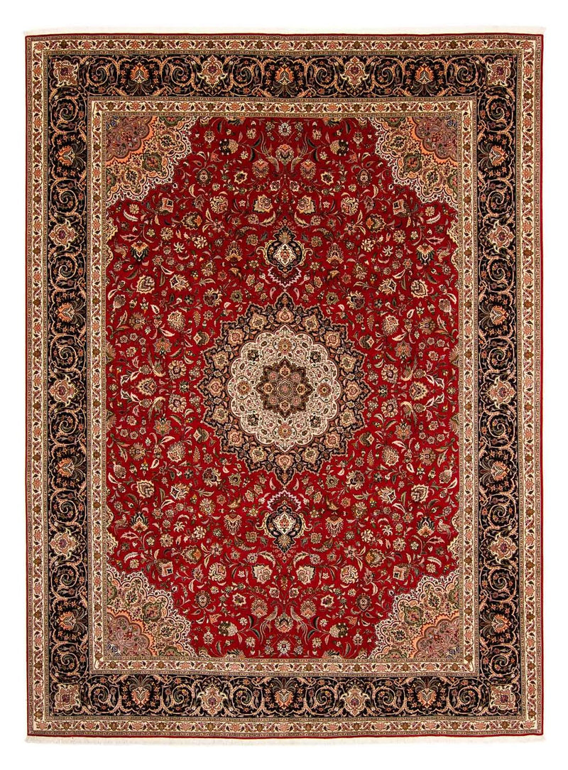 Persisk tæppe - Tabriz - Royal - 396 x 302 cm - mørkerød