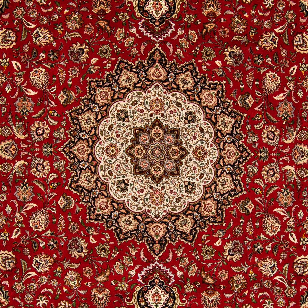 Persisk tæppe - Tabriz - Royal - 396 x 302 cm - mørkerød
