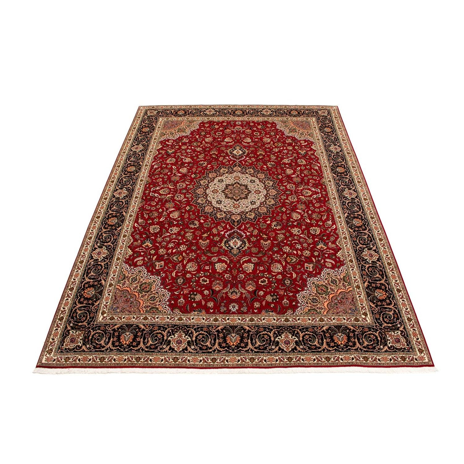 Persisk tæppe - Tabriz - Royal - 396 x 302 cm - mørkerød