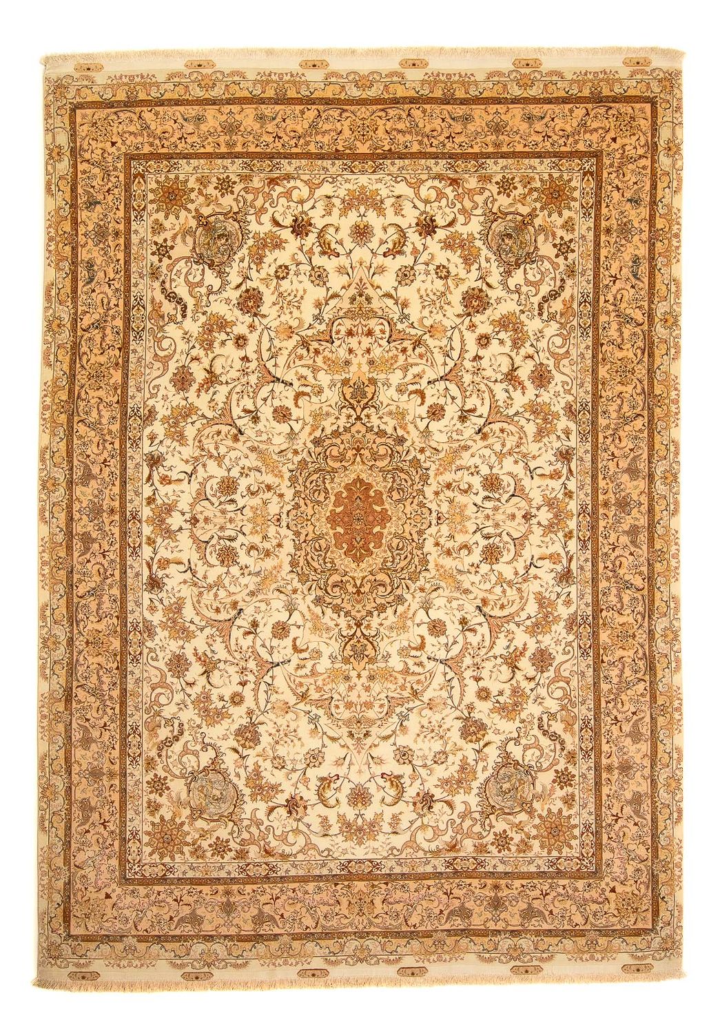 Persisk tæppe - Tabriz - Royal - 350 x 251 cm - lys brun