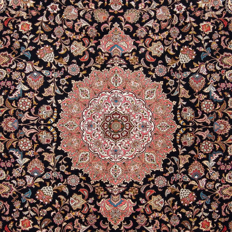 Persisk tæppe - Tabriz - Royal - 300 x 255 cm - mørkeblå