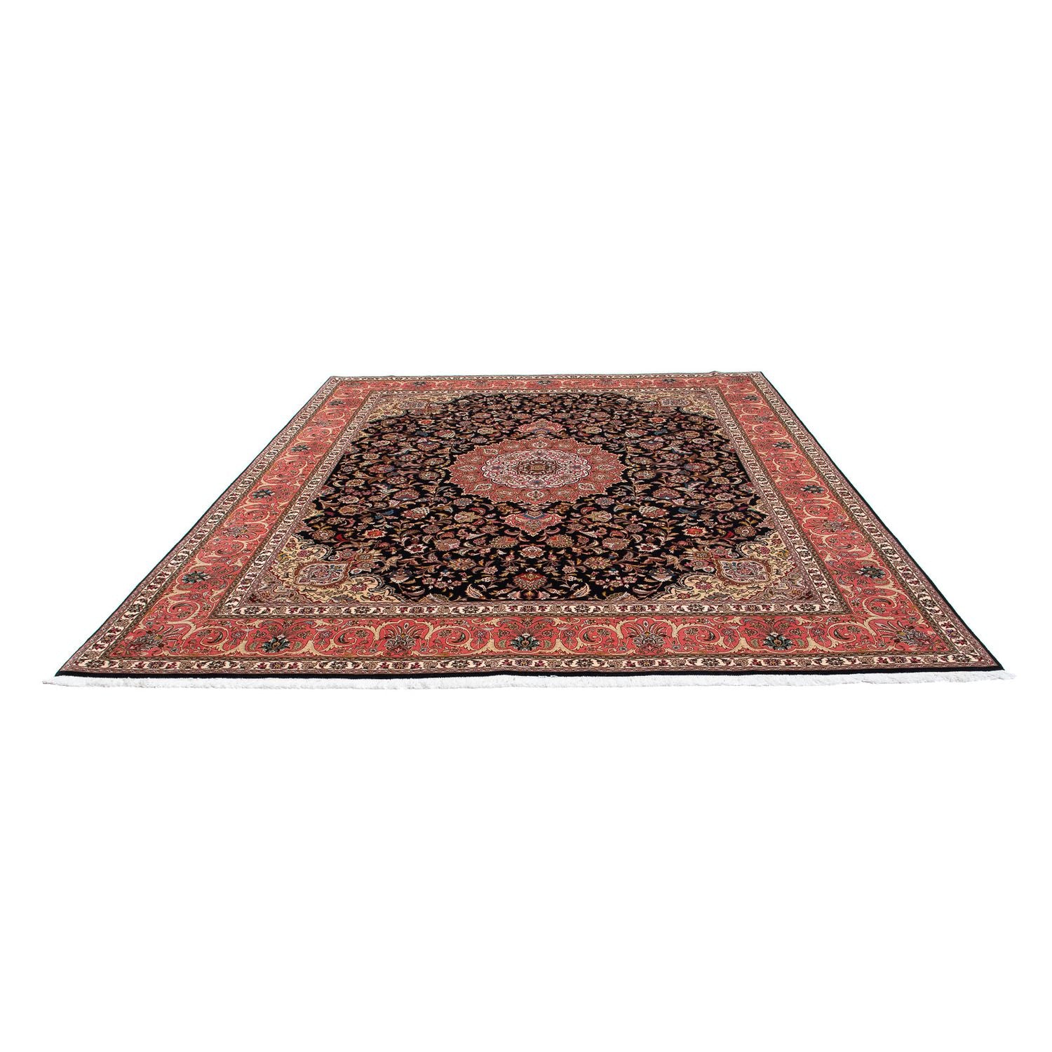 Persisk tæppe - Tabriz - Royal - 300 x 255 cm - mørkeblå