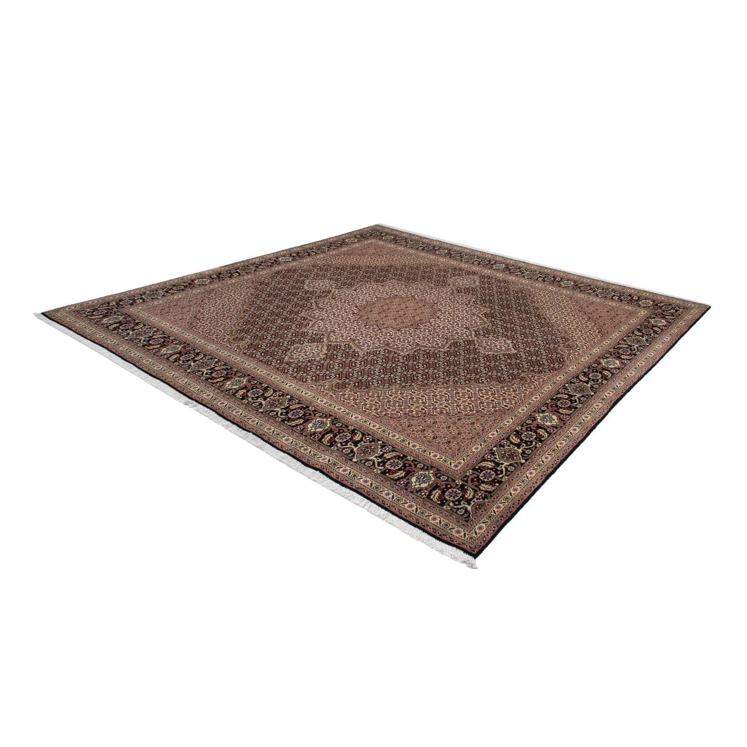 Persisk tæppe - Tabriz - Royal firkantet  - 248 x 245 cm - brun