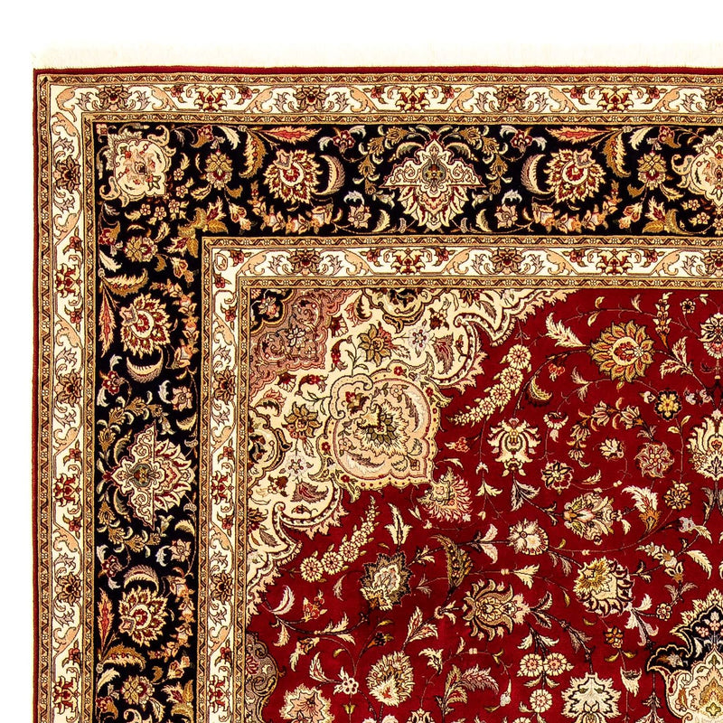 Persisk tæppe - Tabriz - Royal - 353 x 254 cm - mørkerød