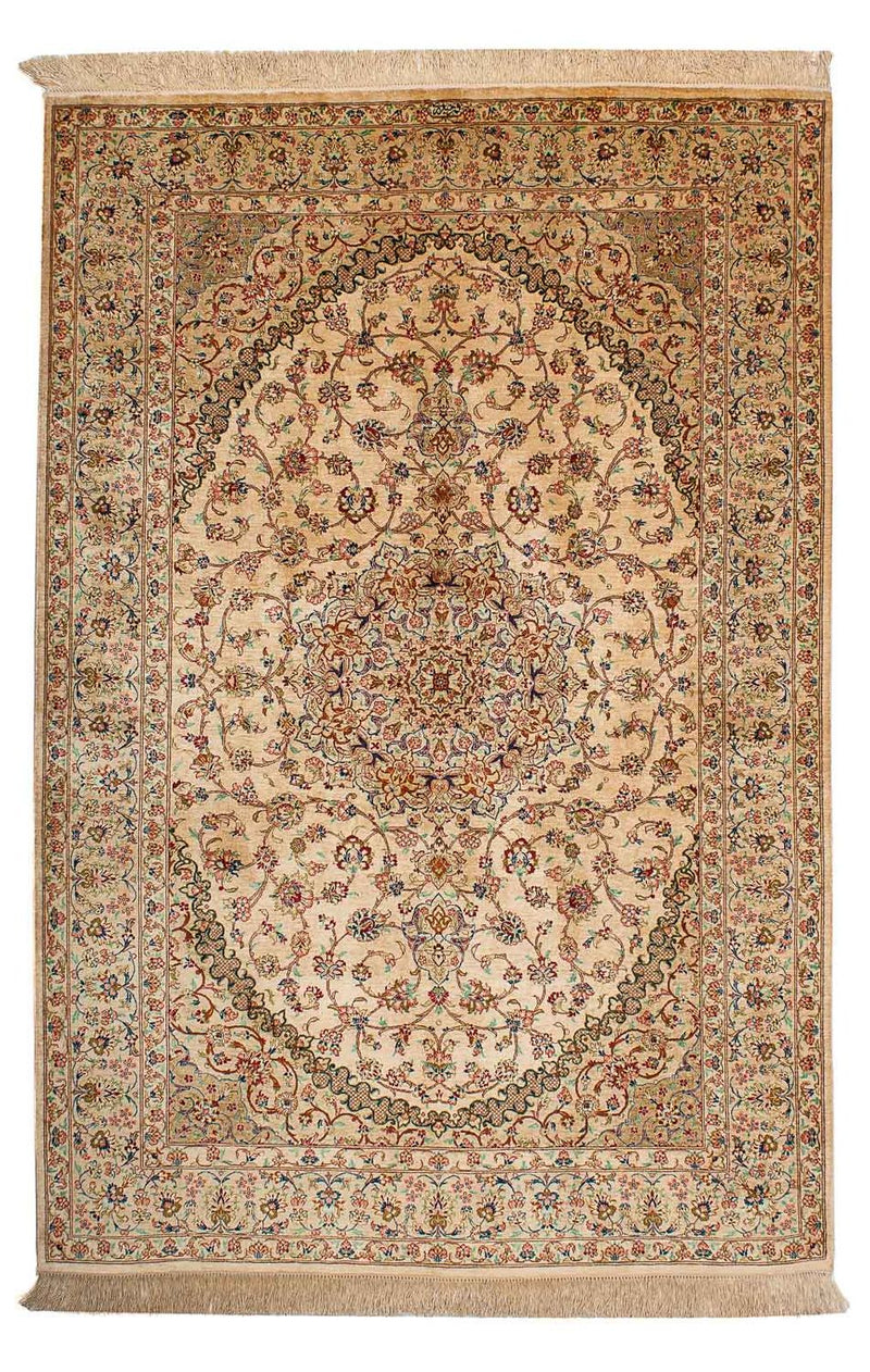 Persisk tæppe - Ghom - 195 x 131 cm - beige