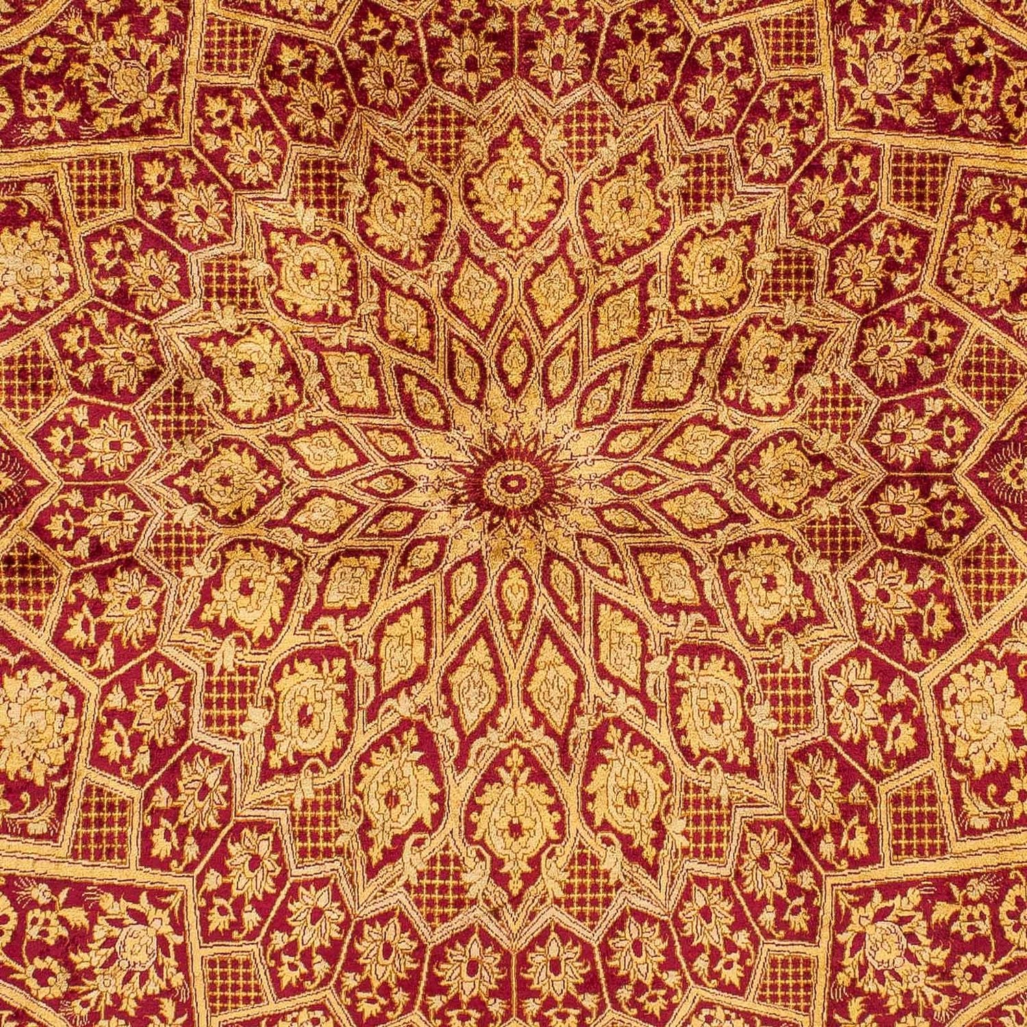 Silketæppe - Ghom Silk - Premium - 216 x 132 cm - mørkeblå