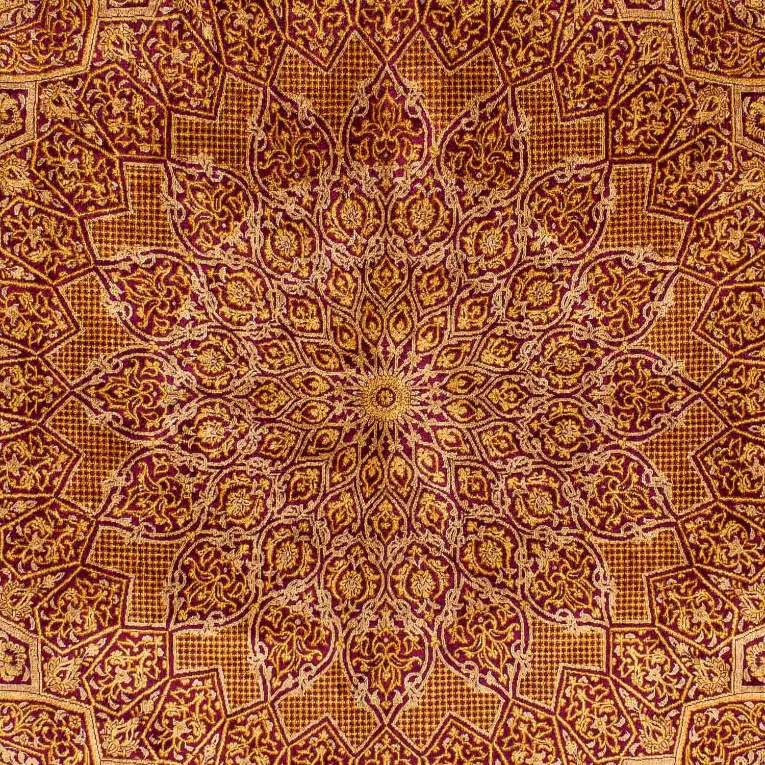 Silketæppe - Ghom Silk - Premium - 216 x 132 cm - mørkeblå