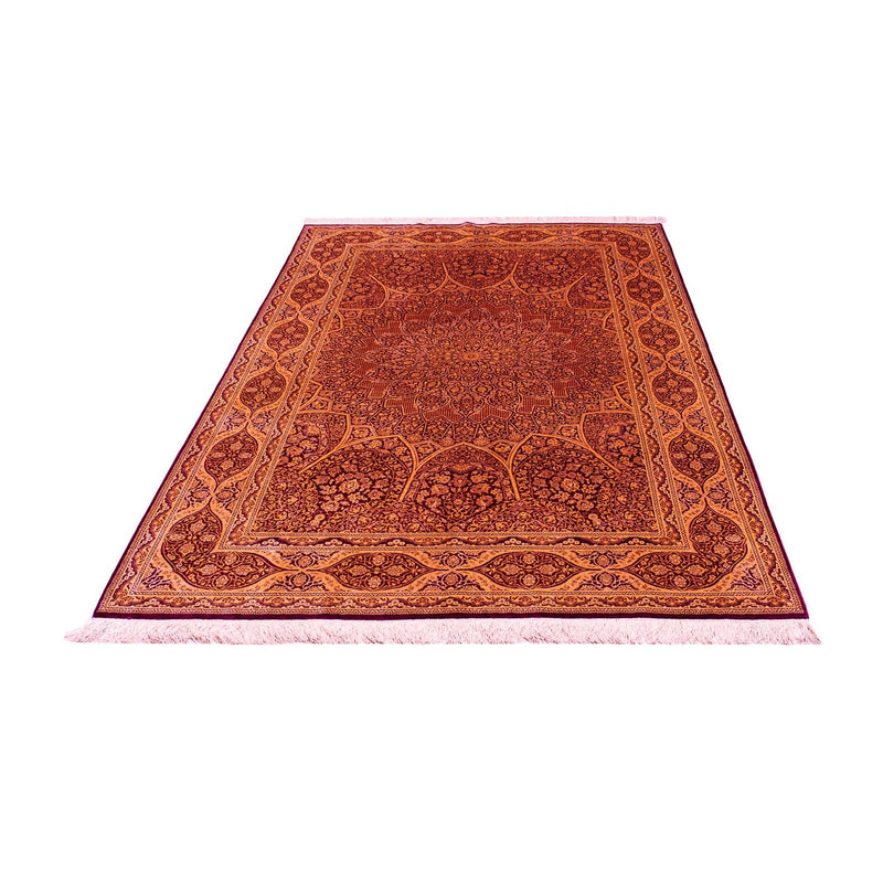 Silketæppe - Ghom Silk - Premium - 216 x 132 cm - mørkeblå