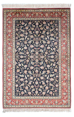 Persisk tæppe - Ghom - 148 x 98 cm - mørkeblå
