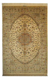 Persisk tæppe - Ghom - 200 x 133 cm - beige