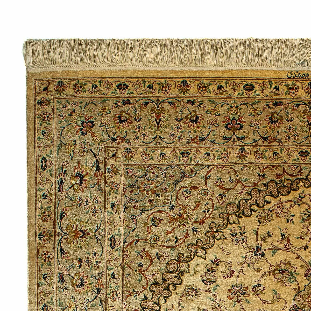 Persisk tæppe - Ghom - 200 x 133 cm - beige