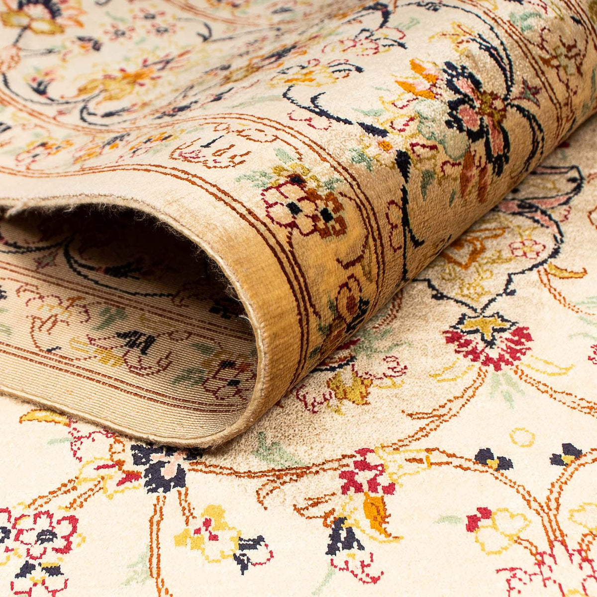 Persisk tæppe - Ghom - 200 x 133 cm - beige