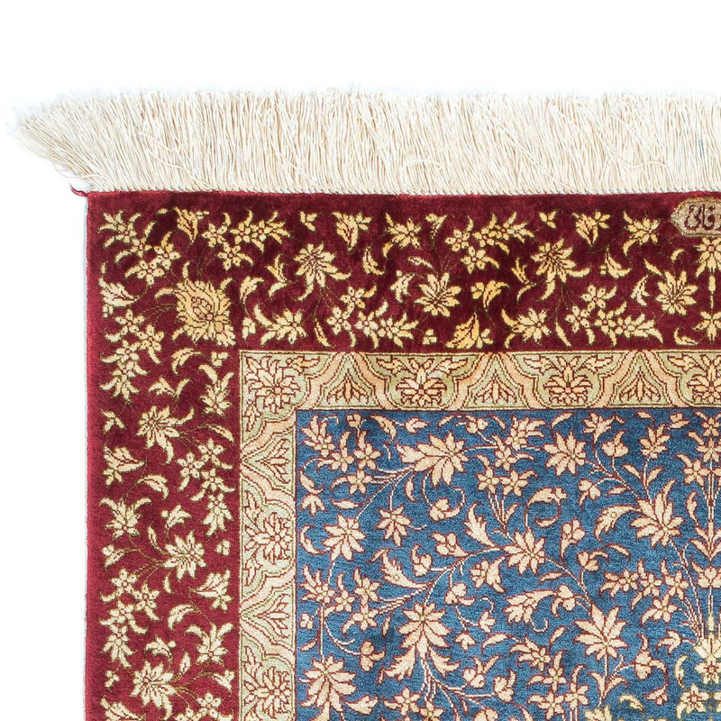 Persisk tæppe - Ghom - 123 x 78 cm - lyseblå