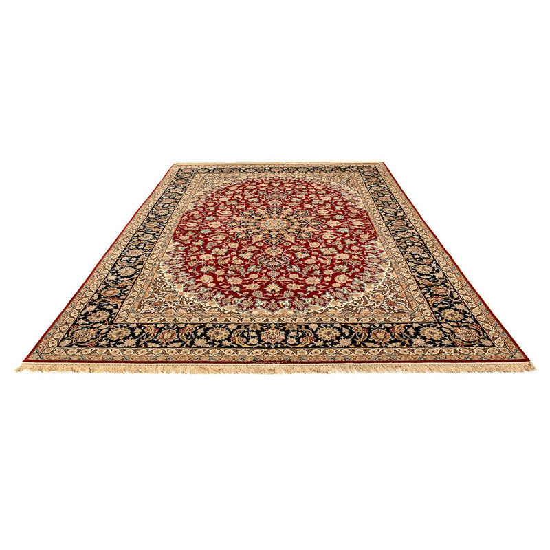 Persisk tæppe - Isfahan - Premium - 357 x 249 cm - mørkerød