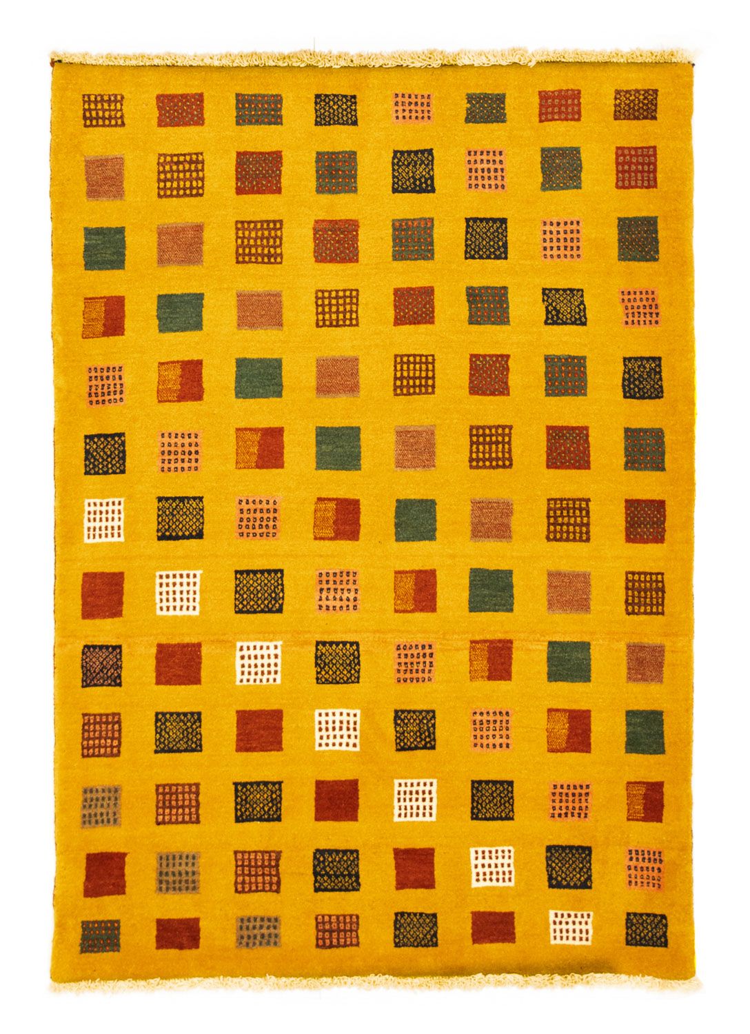Gabbeh Tæppe - Loribaft Persisk - 181 x 130 cm - guld