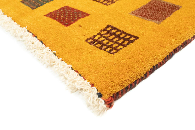 Gabbeh Tæppe - Loribaft Persisk - 181 x 130 cm - guld