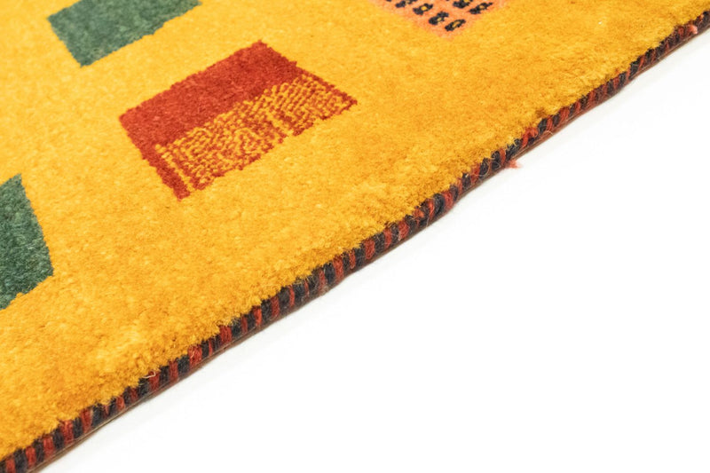 Gabbeh Tæppe - Loribaft Persisk - 181 x 130 cm - guld