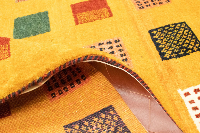 Gabbeh Tæppe - Loribaft Persisk - 181 x 130 cm - guld