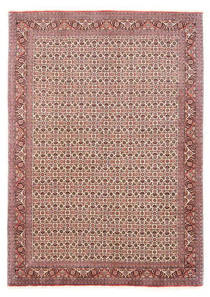 Persisk tæppe - Bijar - 237 x 170 cm - lysrød