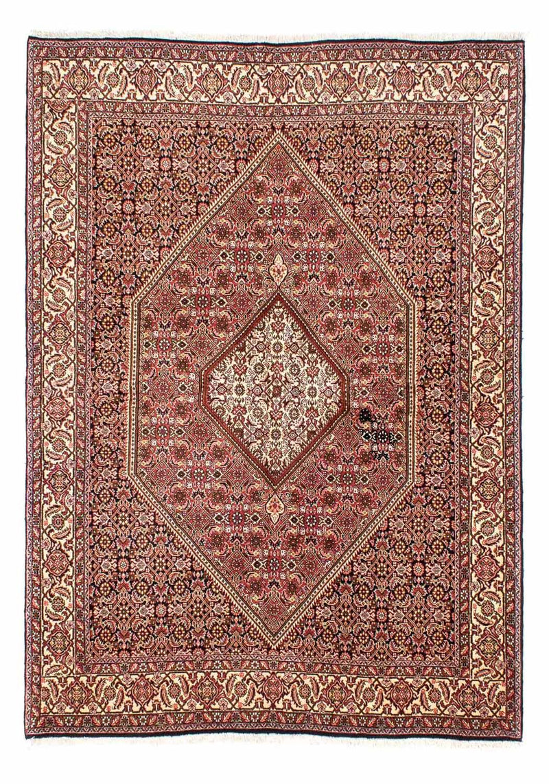 Persisk tæppe - Bijar - 248 x 176 cm - lysrød