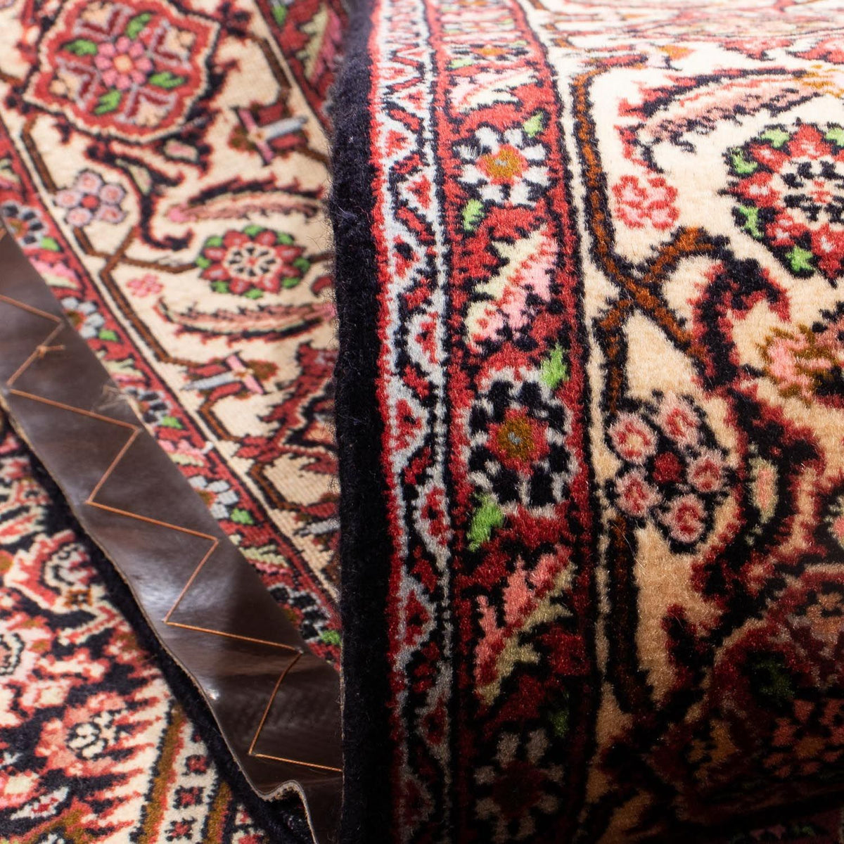 Persisk tæppe - Bijar - 248 x 176 cm - lysrød