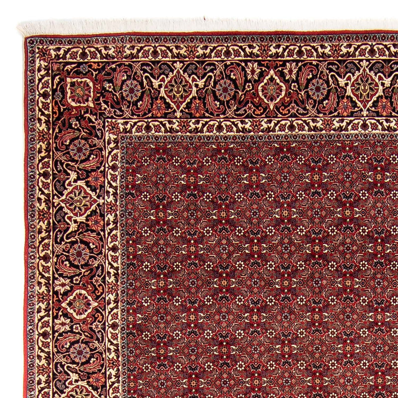 Persisk tæppe - Bijar - 288 x 256 cm - mørkerød