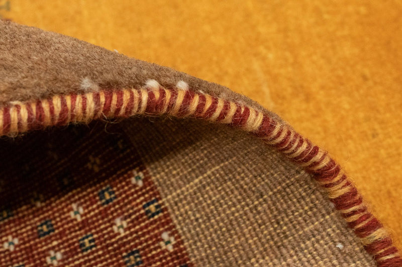 Gabbeh Tæppe - Loribaft Persisk - 150 x 110 cm - guld