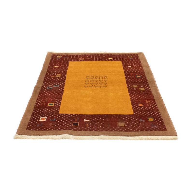 Gabbeh Tæppe - Loribaft Persisk - 150 x 110 cm - guld