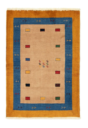 Gabbeh Tæppe - Loribaft Persisk - 150 x 104 cm - guld