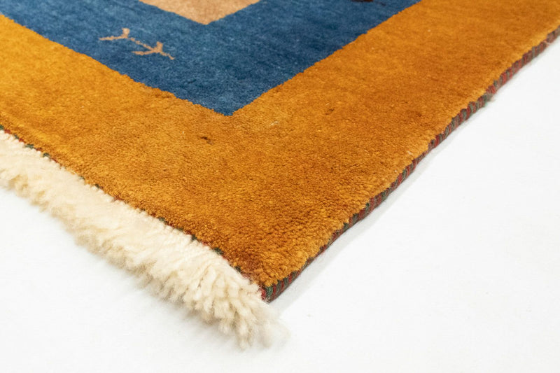 Gabbeh Tæppe - Loribaft Persisk - 150 x 104 cm - guld