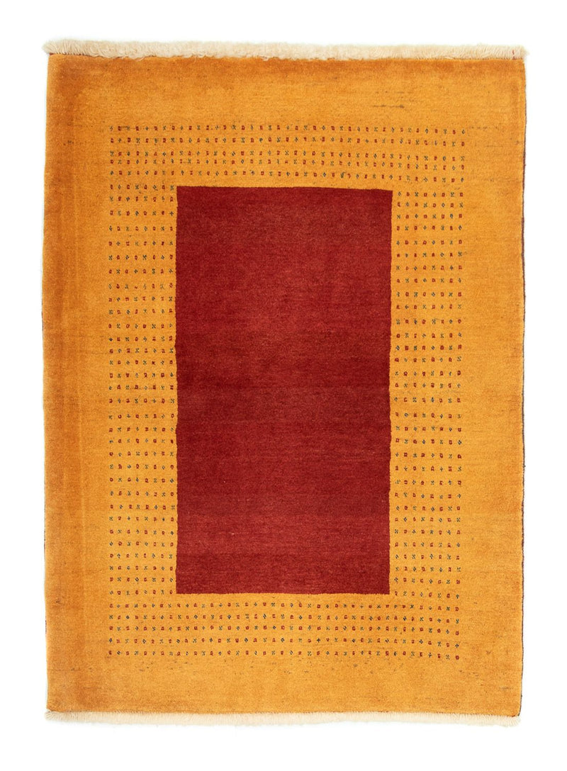 Gabbeh Tæppe - Loribaft Persisk - 154 x 114 cm - guld