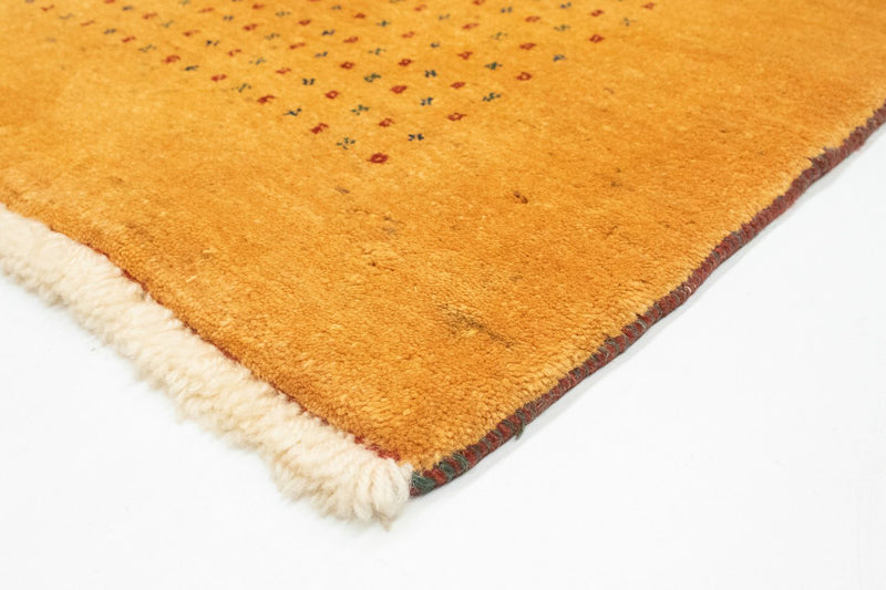 Gabbeh Tæppe - Loribaft Persisk - 154 x 114 cm - guld